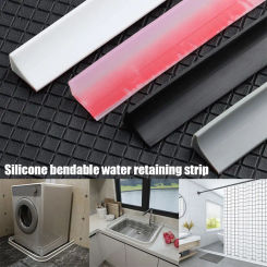 Shower Dam Dry and Wet Separation Flood Barrier Water Retaining Strip Self-Adhesive Water Stopper Door Bottom Sealing Strip