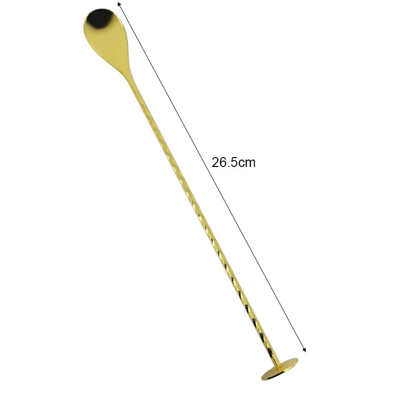 Description Picture 4 of itemRose Gold Black Sliver Muddler Sticks Spoon Srtainer Stainless Steel Ice Cocktail Stick Fruit Bar Tools Wine Tools