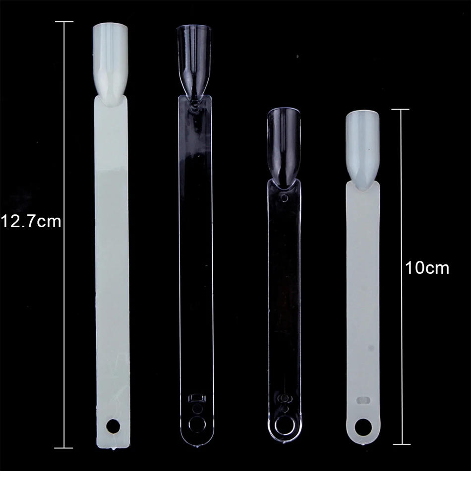Description Picture 4 of item24/50Pcs False Nail Tips Fan-shaped Sample Sticks Finger Practice Nails Full Card Polish Practice Display Manicure Accessories