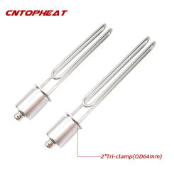 2"Tri Clamp (OD64) Water Heating Element 220v 1.2kw/2.5kw/3.5kw SUS304 Electric Tubular Heater for Brewing