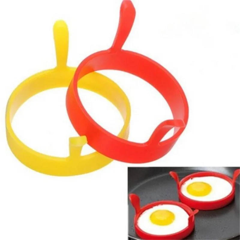Description Picture 5 of item1Pc Creative Round Silicone Breakfast Fried Egg Molds Poacher Frier Pancake Ring Mould Tool Kitchen Accessiories