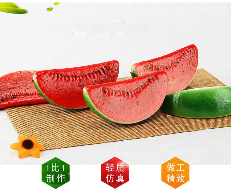 Description Picture 6 of item20PCS 15x6.8cm Artificial Watermelon Food Crafts Photography Props Christmas Halloween Home Kitchen Window Display Fake Fruits