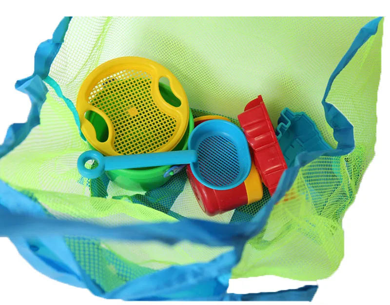 Description Picture 6 of itemOutdoor Beach Mesh Bag Children Sand Away Foldable Protable Kids Beach Toys Clothes Bags Toy Storage Sundries Organizers Bag