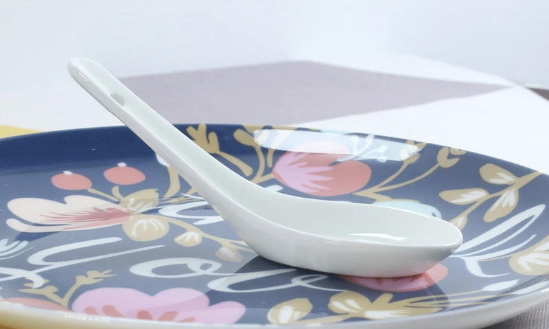 Description Picture 2 of item6pcs Set Plain White Bone Ceramic Spoon  Kis Soup Spoon, Korean Chinese Rice Scoop , Porcelain Dinner Baby China Ice Cream Ladle