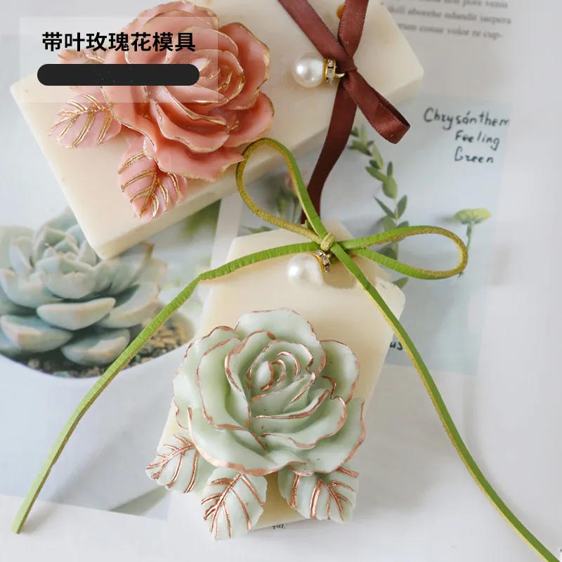 Description Picture 3 of itemRose Flower Soap Mold Handmade Soap Mold Mousse Cake Silicone Mold Cake Baking Tools Soap Molds For Soap Making