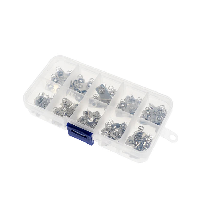 Description Picture 5 of item10 Types Replacement Metal Batteries Spring Contact Plate Silver For AA AAA Batteries