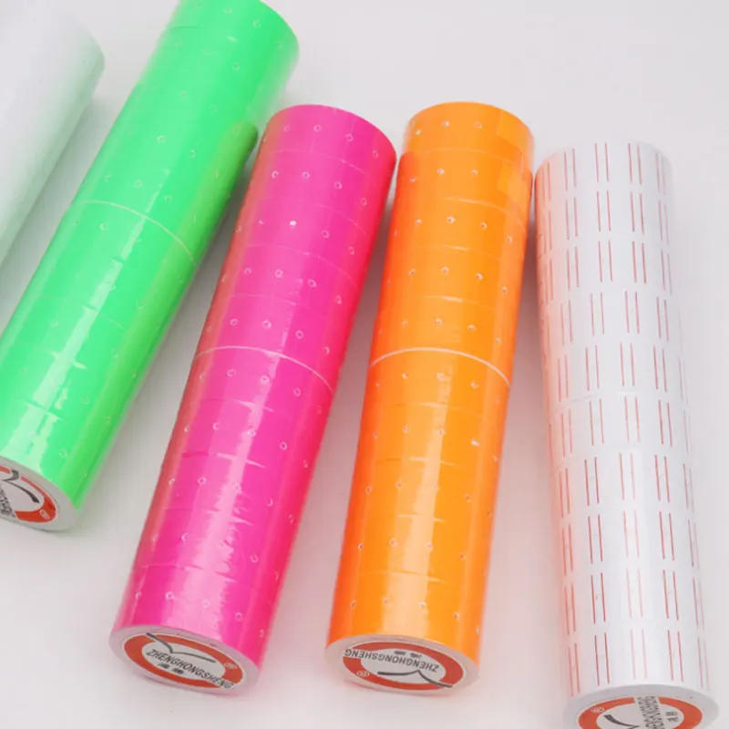 Description Picture 2 of item5 Rolls Price Label Single Line Price Label Tag Mark for MX-5500 Price Gun Labeller White 21mmX12mm Suitable for grocery