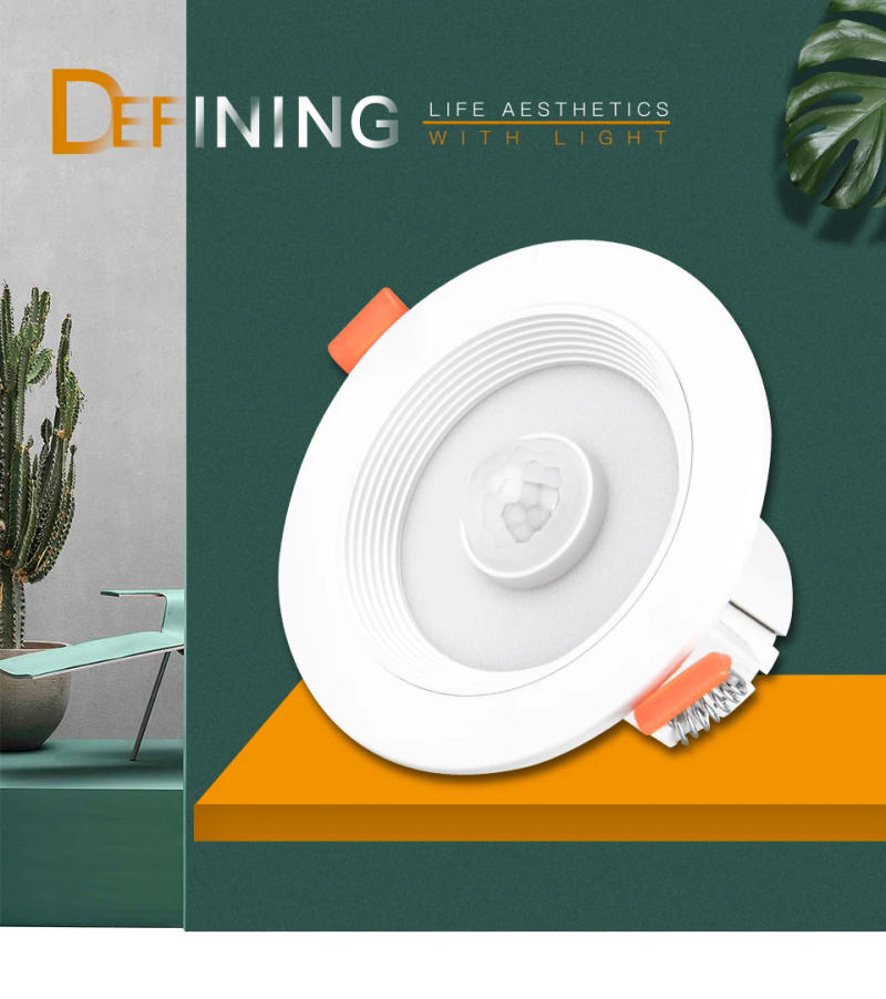 Description Picture 2 of itemAC 85-265V 5W 10W 15W 20W Round Recessed LED Ceiling Light PIR Motion Sensor Spot Light for Corridor Aisle Auto ON/Off at Night