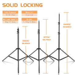 Heavy Duty Light Stand 4M 2.8M 2.4m Adjustable Air Cushioned Metal Photography Thicken Tripod Stand for Photo Studio Speedlight