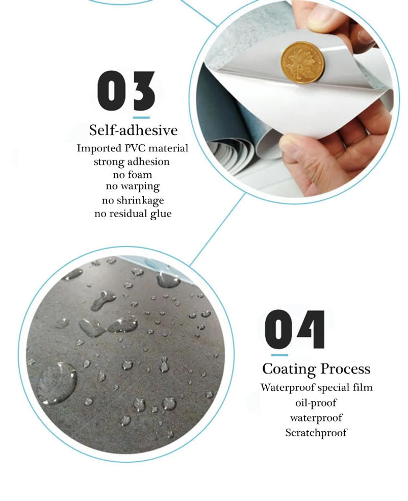 Description Picture 3 of item15pcs/set Brick Pattern Frosted Tiles Wall Sticker Bathroom Kitchen Tile Diagonal Wall Decals Waterproof Thicken Vinyl Art Mural