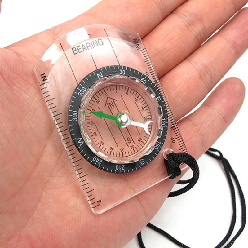 Description Picture 4 of itemOutdoor Camping Hiking Transparent Plastic Compass Compass Proportional Footprint Travel  Compass Tools travel kits