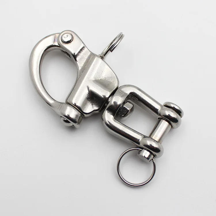 Description Picture 4 of itemSnap Swivel 304 Stainless Steel Shackle Marine Boat Sail Hardware 6.8 x 3 cm Heavy duty high strength swivel snap shackle hook