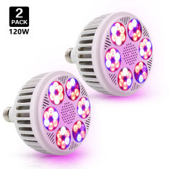 2Pcs Led Grow Light 120W Full Spectrum E27 COB Bulb Phytolamp For Indoor Plant Seeds Growth Lamp Grow Tent Complete kit 85-265V