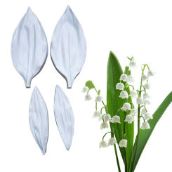 2PCS Lily Petal Veiner Silicone Mould Set Cake Decorating Tool Fondant Sugarcraft Molds Handmade Bakeware Tools M2828