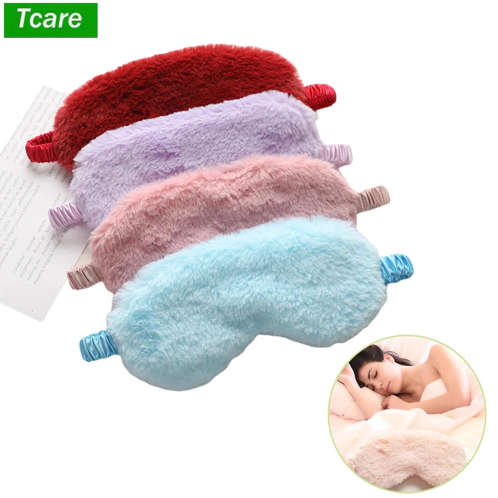 Description Picture 4 of itemTcare Lightweight Comfortable Sleep Mask Super Soft Adjustable Rabbit Plush Eye Masks for Sleeping Shift Work Naps for Men Women