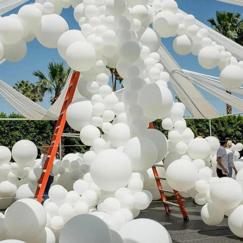 Description Picture 6 of item5/10/12/18/36inch White Latex Balloon Baby Shower Wedding Decoration Balls Arch Backdrop Photography Birthday Party Decor Globos