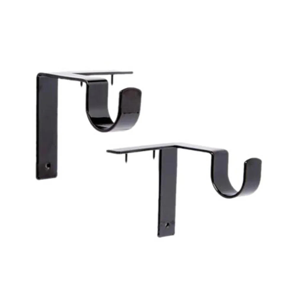 Description Picture 6 of itemNew 2 X Bracket Kwik Hang Curtain Rod Holders Tap Right Into Window Frame Rod High Quality