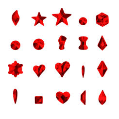 YanRuo Non Hotfix Beauty Siam Crystal Rhinestones Jewelry Making Design Crafts Multishape Nail Art Accessories DIY Decorations