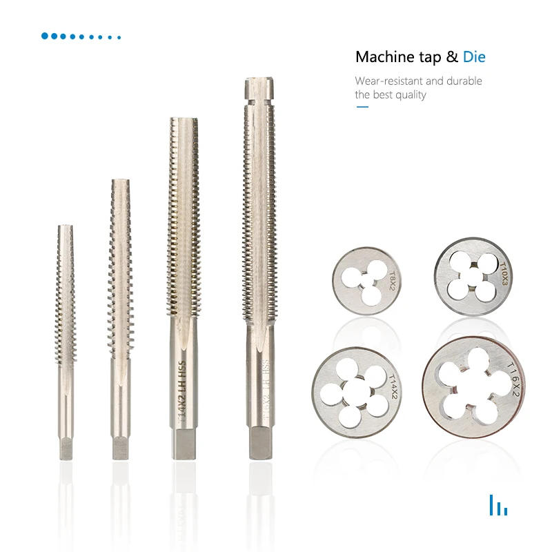 Description Picture 3 of itemMetric Trapezoidal Tap And Die Set 2pcs Left Hand Screw Thread Tap And Dies Set For Metalworking TR8-TR16 Screw Tap Drill Bit
