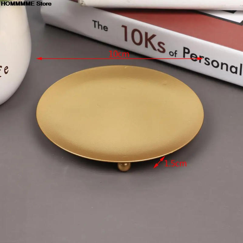 Description Picture 5 of item6 STYLES Iron Plate Candle Holder Gold Black Decorative Iron Pillar Candlestick For LED&Wax Candles Wedding, Party, Festival