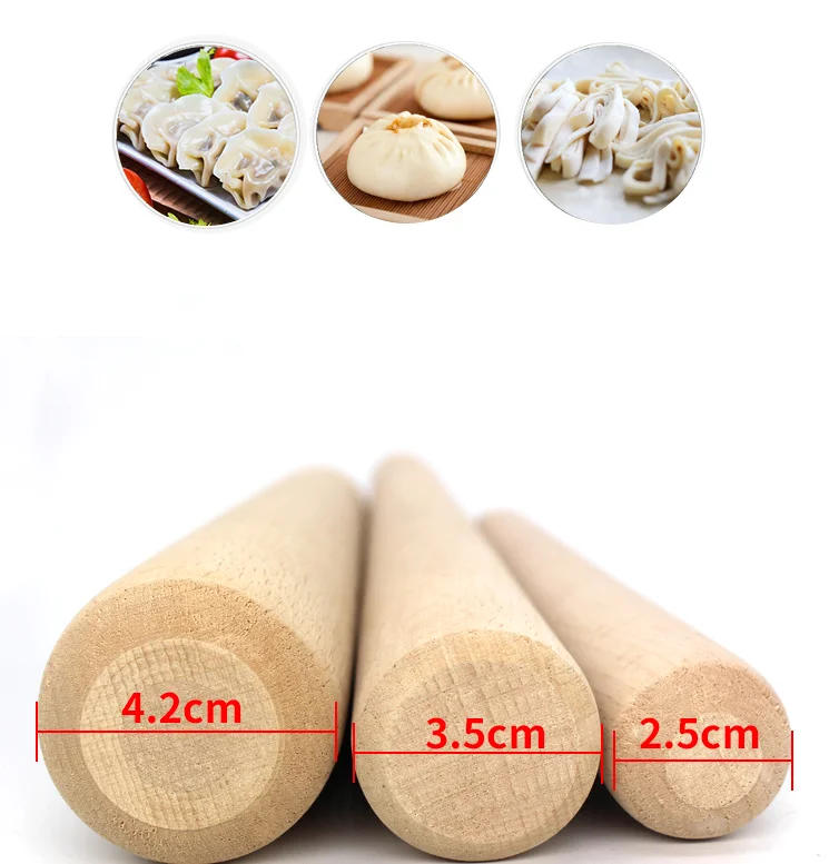 Description Picture 3 of itemWooden Roller stick Dough Pastry Pizza Biscuit Tools Pasta Cracker Wide Noodles Baking Bake Roasting Rolling Pin Kitchen pin