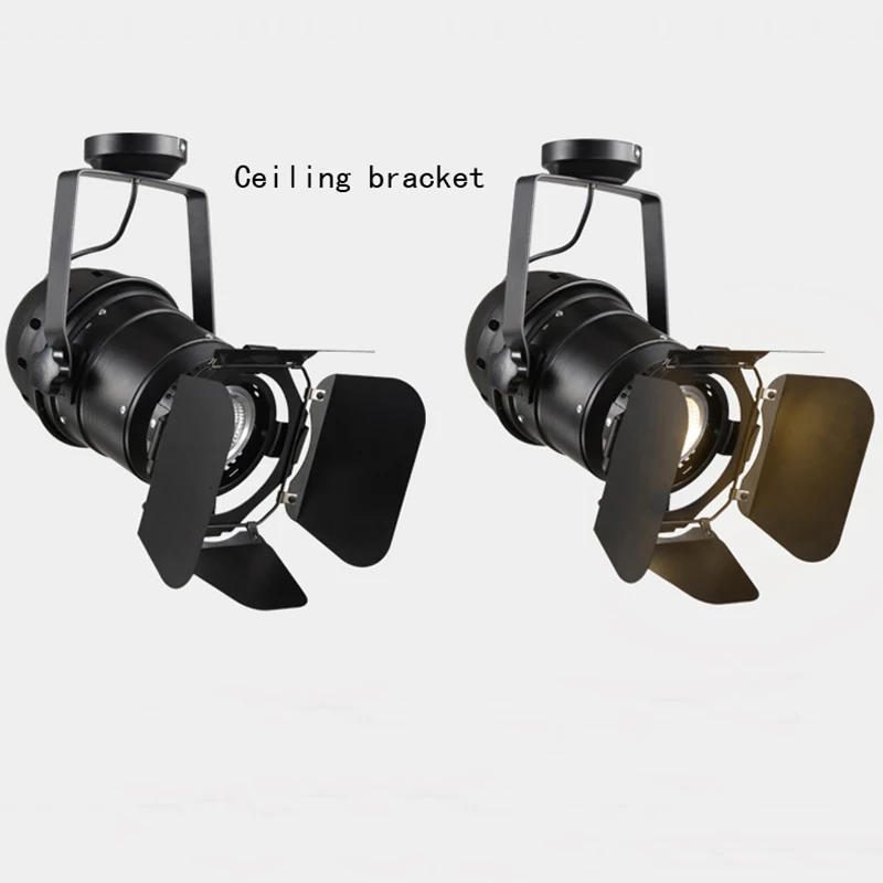 Description Picture 6 of itemExtensible LED Track Lighting Heads 2-Wires Type Rail Ceiling Spotlight E27 Base For Home Hall Clothing Shop Bar Restaurant