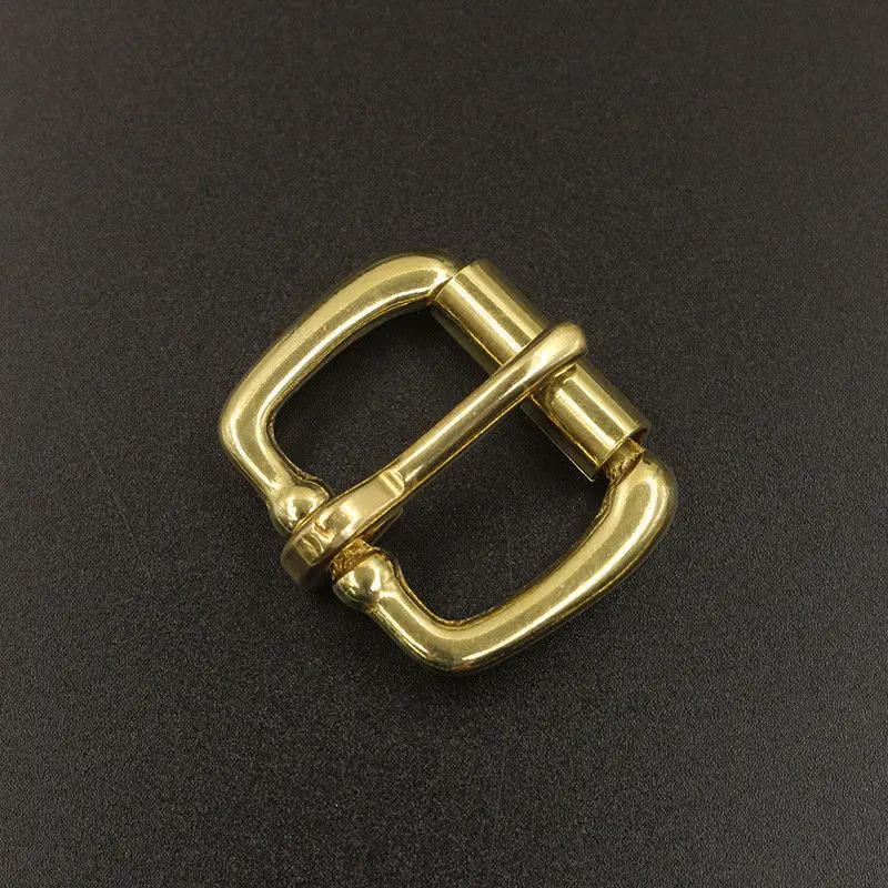 Description Picture 4 of itemSolid Brass Metal Heel Bar Buckle End Bar Roller Buckle Rectangle Single Pin for Leather Craft Bag Belt Strap Webbing