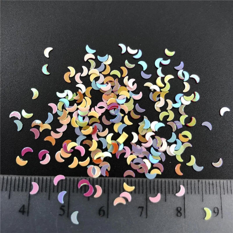 Description Picture 2 of item3mm Moon Shape PVC Loose Sequins Glitter Paillettes for Nail Art Manicure, Wedding Confetti,Accessories for Ornament/Crafts