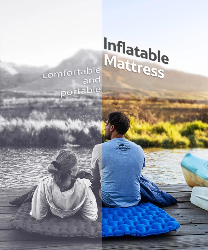 Description Picture 2 of itemNaturehike Camping Mattress Ultralight Double Air Mattress Outdoor Folding Bed Sleeping Pad Car Travel Inflatable Mattress
