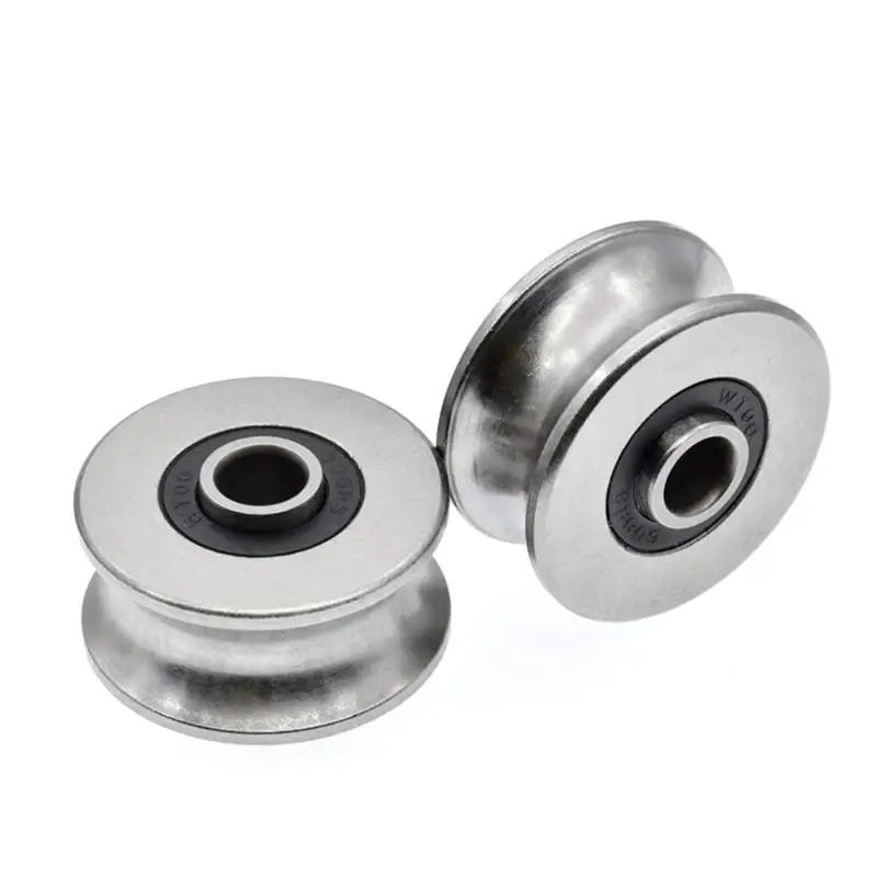 Description Picture 5 of item4pcs/10pcs U groove roller bearing pulley 8*35*17mm track wheel 8x35x17 stainless steel antirust