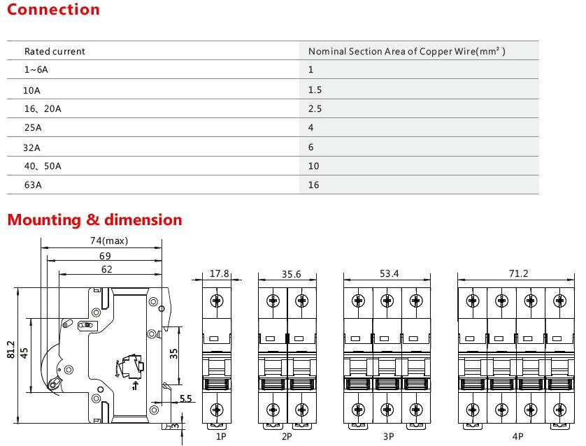 Description Picture 5 of itemGEYA GYM9 1P 6KA Breaking Capacity MCB Din Rail 220V 400V Mini Circuit Breaker 6A-63A AC Type Factory Direct Manufacturer