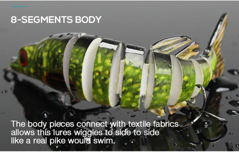 Description Picture 6 of itemTREHOOK 10cm/12.5cm Pike Wobblers for Fishing Artificial Bait Hard Multi Jointed Swimbait Crankbait Lifelike Fishing Lure Tackle