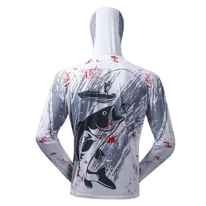 Description Picture 4 of itemFishing Shirt Breathable Quick Dry Fishing Jersey Anti-UV Sunscreen Sun Protection Clothes Professional Fishing Hoodie With Mask