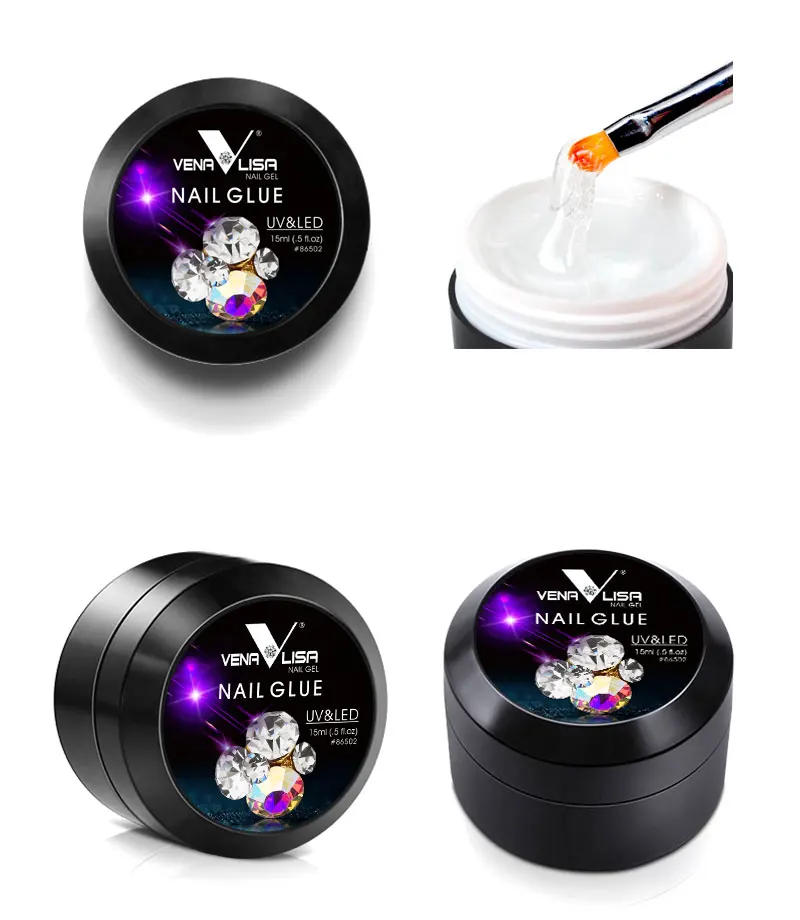 Description Picture 4 of itemVenalisa Factory Supplier Diamond Sticky Gel Super Texture Tranparent Clear Color Diamond Decoration Stick Nowipe Nail Glue