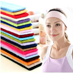 1Pc Women/Men Cotton Sweatband Headband Sport Yoga Gym Running Stretch Hair Head Band Cycling Wide Head Prevent Sweat Band