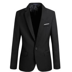 Last One Size 2XL Mens Blazers Coat Spring Autumn Male Suit Jackets Single Button Solid Color Slim Man Outerwear Clothes K41