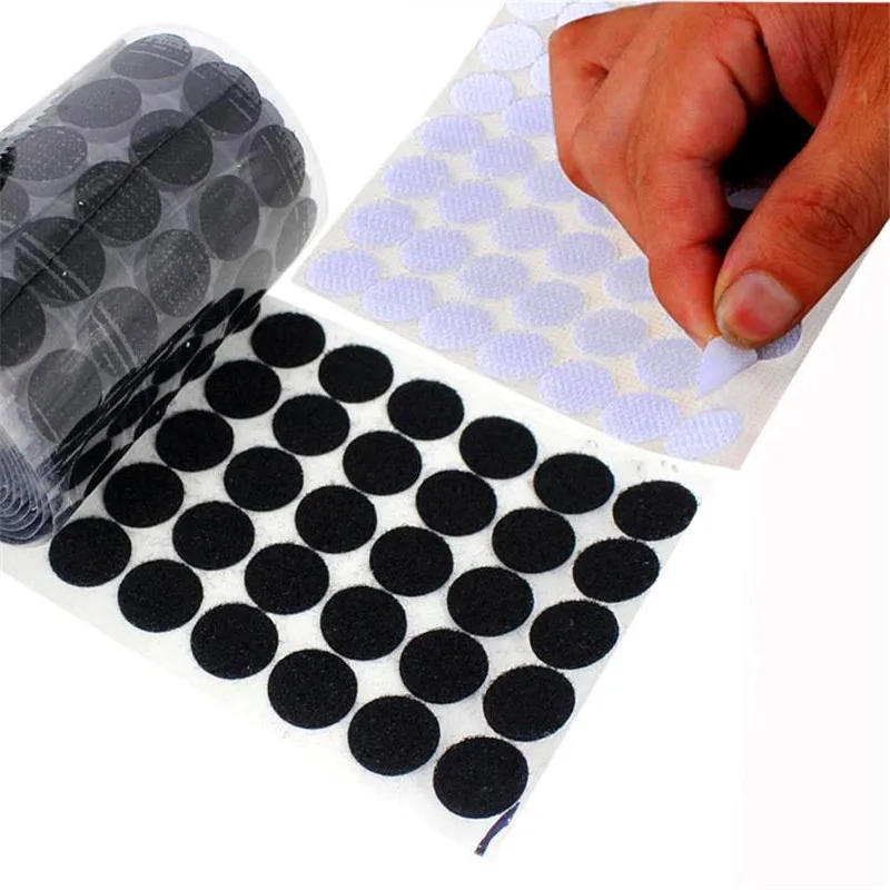 Description Picture 3 of itemDots Self Adhesive Fastener Tape 10/15/20/25/30mm Disc Dot Sticker Adhesive Strong Glue Magic Sticker Round Coins Hook Loop