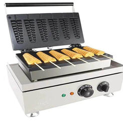 Nice Looking Commercial Christmas Tree Waffle Machine Lolly Waffle Stick Maker Stainless Steel Pancake Kitchen Appliance With CE