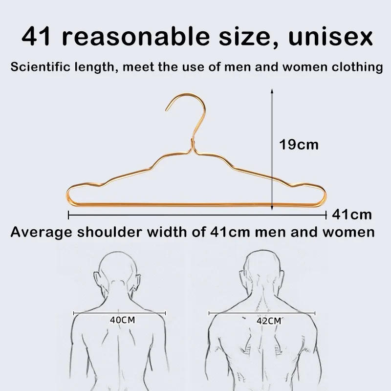 Description Picture 2 of itemAluminium Alloy Clothes Hangers 10pcs Coat Hangers Anti-slip Seamless Metal Drying Rack Wardrobe Organizer Clothing Storage Rack