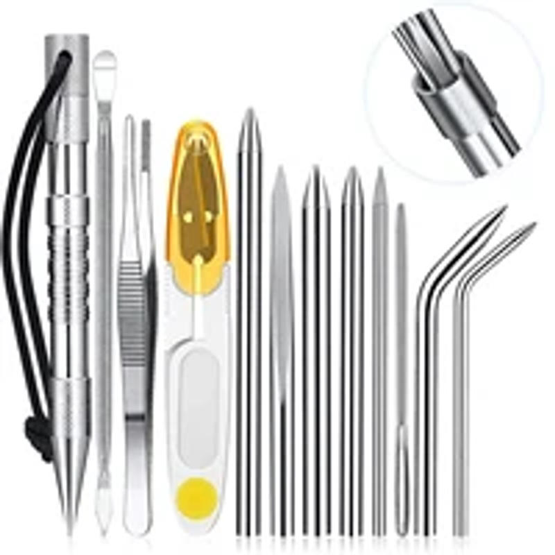 Description Picture 3 of itemLeather Craft Tool Set Modeling Point Stylus Carving Tool Spoon Balls Embossing Carving Blade Press Leathercraft Diy Design Tool