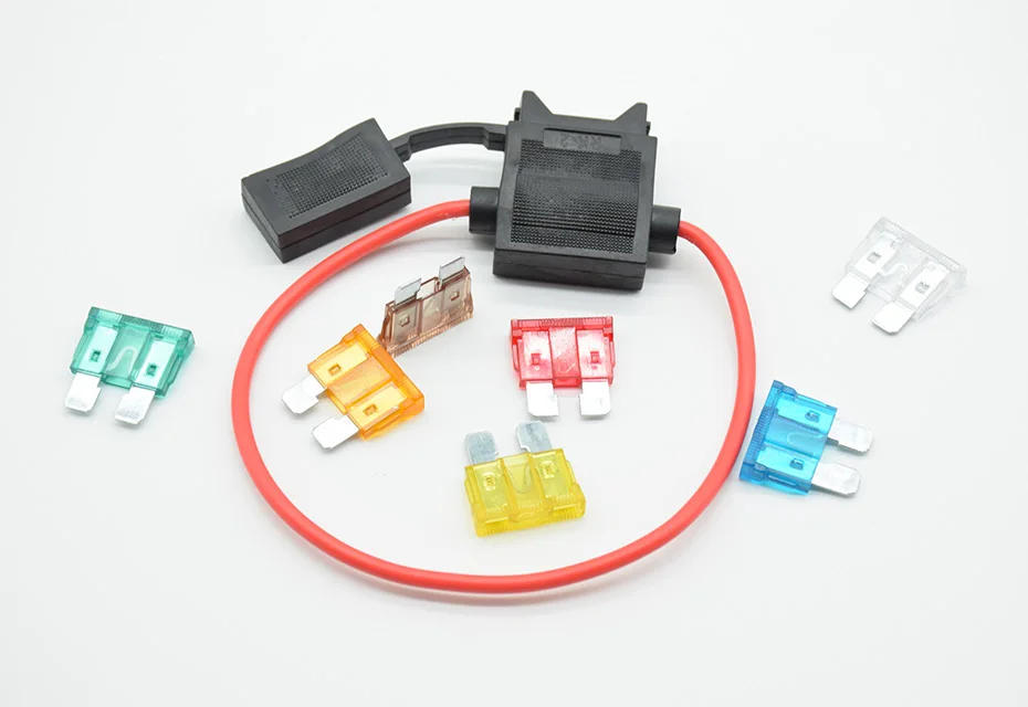 Description Picture 3 of itemWaterproof Power Socket Small Blade Type inline InLine Fuse Holders with 5/7.5/10/15/20/25/30A Fuse auto Car Replacement   AWG