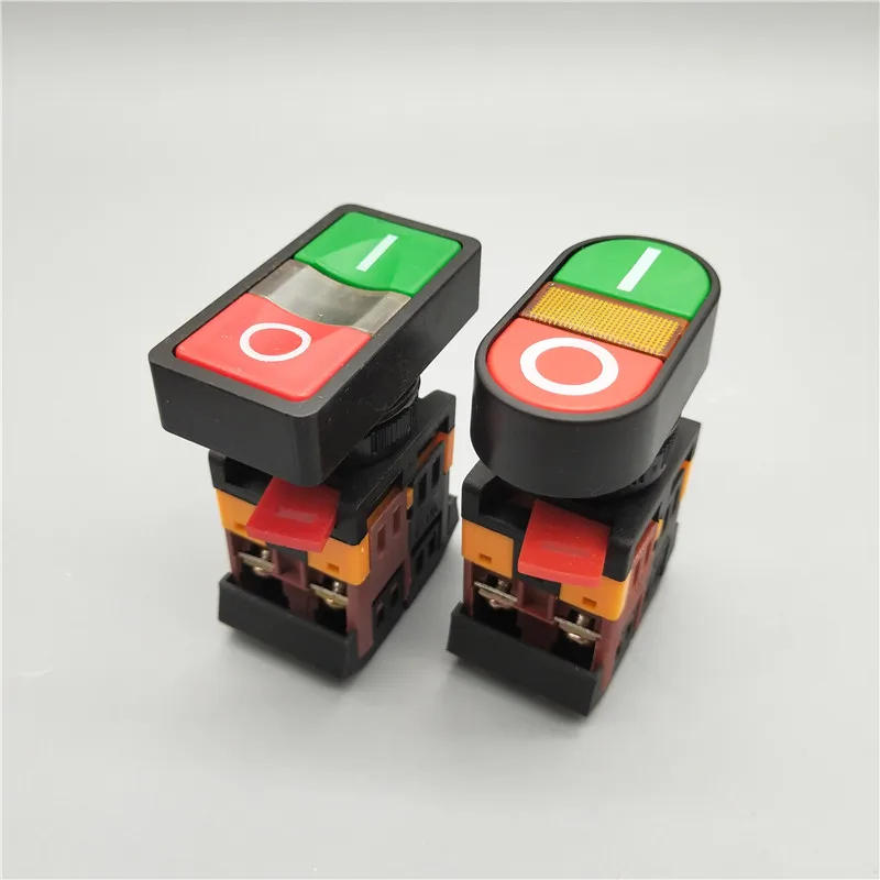 Description Picture 6 of item22mm/25mm/30mm on / Off / Stop No / NC Apbb-22n / As-22n/ppbb-30n Instantaneous Double Button Switch with Lamp 12V 24V 220V
