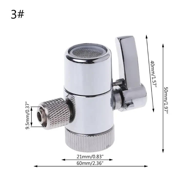 Description Picture 5 of itemM22 Brass Water Filter Faucet Replacement Parts Diverter Valve Ro System 1/4" 2.5/8" 3/8" Tube Connector Fittings Home Kitchen