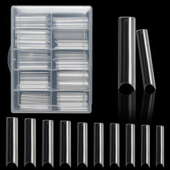 100Pcs/Box XXL Long Square Tips Coffin Shape Fake Press On Nails False Acrylic Accessories Supplies For Professionals