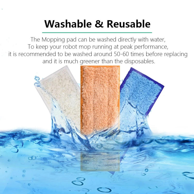 Description Picture 4 of itemWashable Mop Cloth For iRobot Braava Jet 240 241 245 250 Robotic Vacuum Cleaner Wet Pad Mop Dry Damp Pad Mop Spare Parts