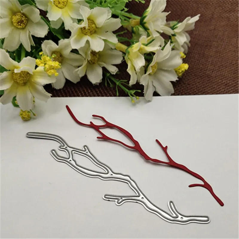 Description Picture 5 of itemBranches metal cutting dies cut die mold Christmas flower leaves Scrapbook paper craft knife mould blade punch stencils dies