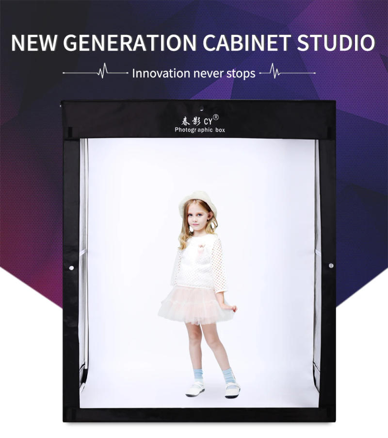 Description Picture 3 of itemLED Folding Photo Studio Softbox Light Box 140cmx120cmx50cm light Tent with white yellow black background Accessories box light