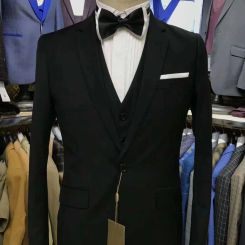 2021 Tailor made Black Wedding Suit for men slim fit 3 piece customized business formal Party suits man Prom Tuxedo Blazer pants