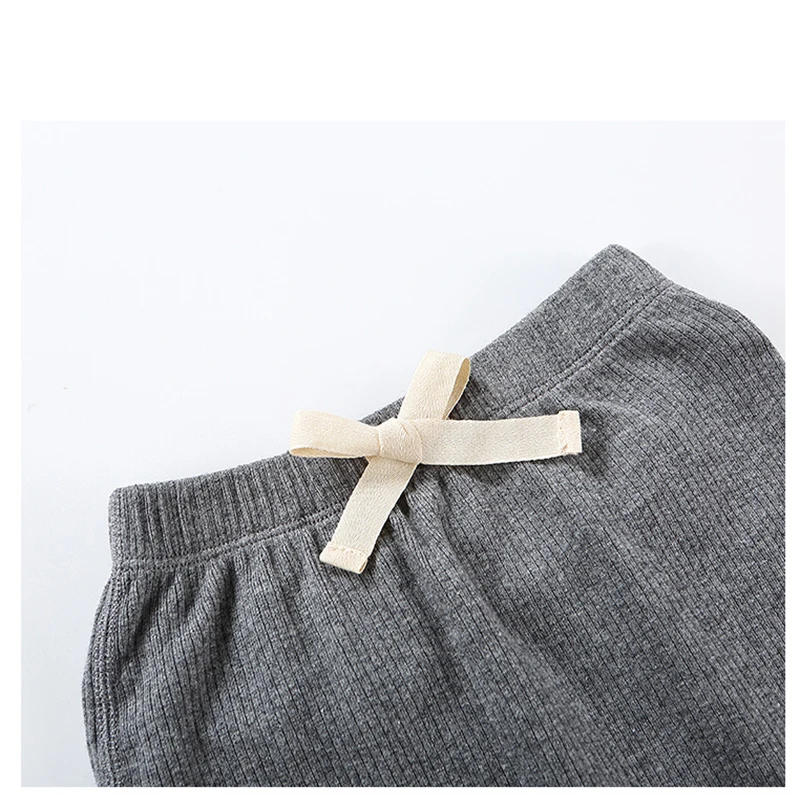 Description Picture 5 of itemBaby long pants cotton leggings kids pants baby clothes autumn winter casual high elasticity baby trousers bow wiast 3*1 ribbed