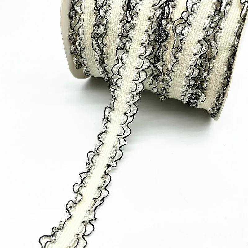 Description Picture 3 of item2 Yards 20mm Elastic Hair Band Ribbon Lace Sewing Trim Handmade  DIY